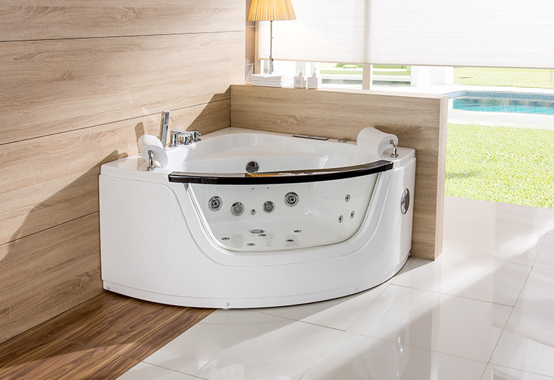 A057B 120 cm Małe Jacuzzi Narożna Wanna Whirlpool